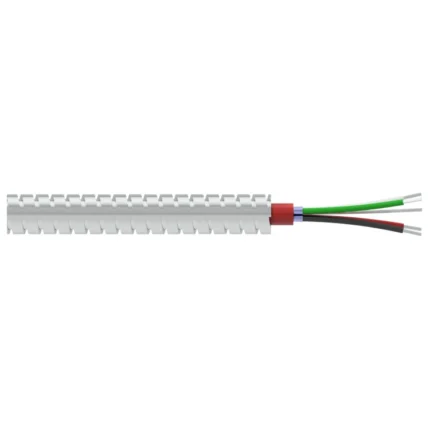CB218 – Cable de 4 Conductores con Chaqueta de FEP Rojo y Blindaje de Acero Inoxidable