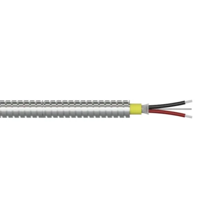 CB611 – Cable de 2 Conductores con Chaqueta de FEP Amarillo y Blindaje de Acero Inoxidable