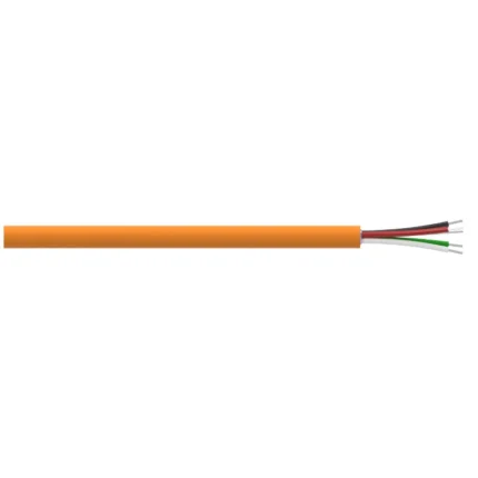 CBR119 – Cable de 4 Conductores con Chaqueta de FEP Naranja y Blindaje de Foil