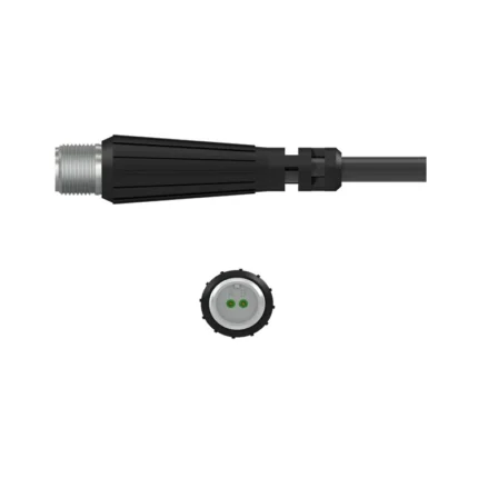 R2J – Conector de 2 Pines Mini-MIL con Alivio de Tensión de Goma